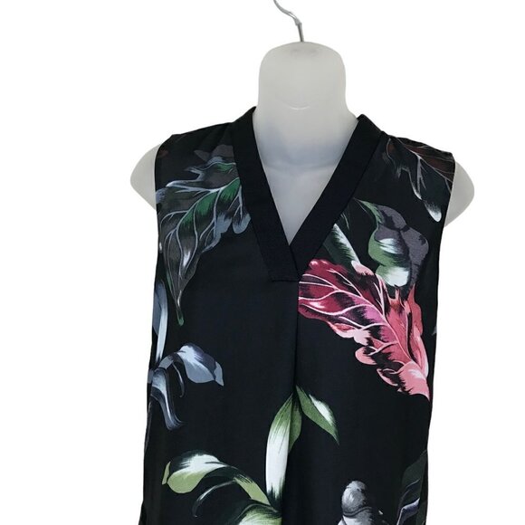 Ted Baker London Rafa Eden Sleeveless V-neck Black Blouse Size 0 - Picture 4 of 7